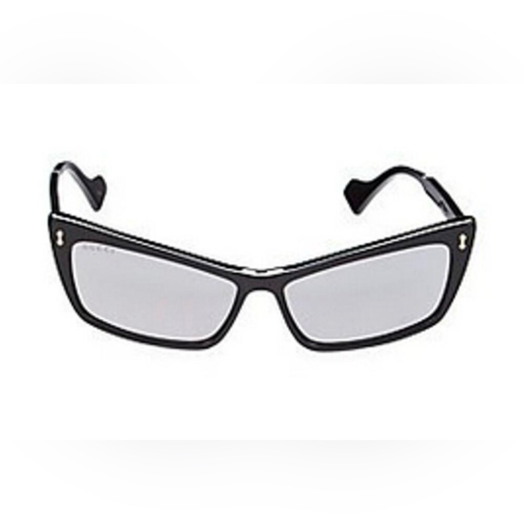 Gucci Black Rectangular Eyeglasses With Subtle Logo Accents